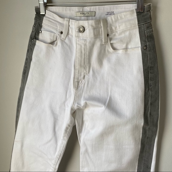 FIDELITY Taylor Ultra High Whiteout Crop Jeans - Picture 5 of 16